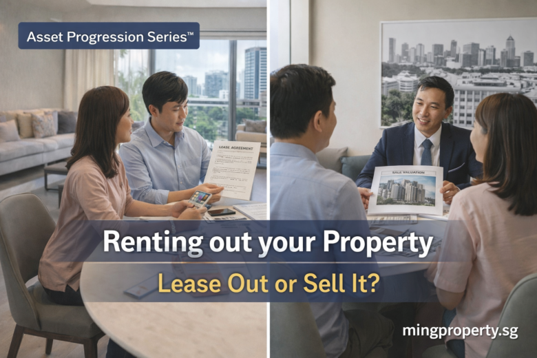Property owner comparing lease and sale options while renting out your property in Singapore